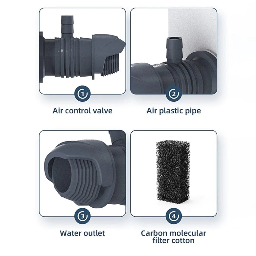 ZY-N62 4 in 1 Fish Tank Air Oxygen Aquarium Filter Internal Pump (US 15W) Animals & Pet Supplies > Pet Supplies > Fish Supplies > Aquarium Filters Aousin   