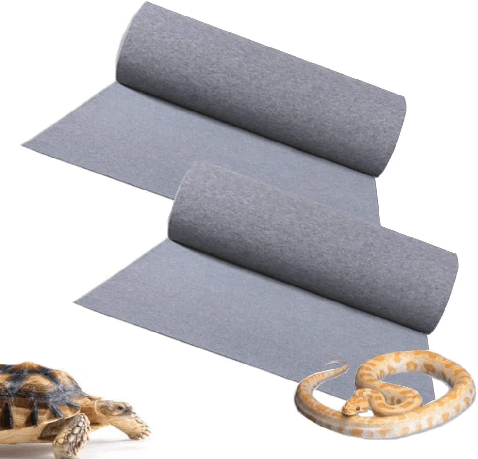 ZYYRT Reptile Carpet Mat 2Pcs Lizards Terrarium Substrate Liner Bearded Dragon Bedding Supplies for Snakes Gecko Chamelon Turtles Iguana (Grey Green) Animals & Pet Supplies > Pet Supplies > Reptile & Amphibian Supplies > Reptile & Amphibian Substrates ZYYRT Grey  